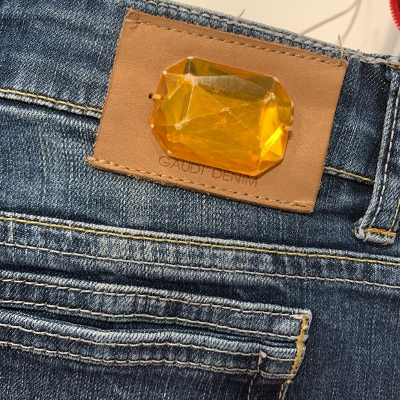 Gaudi Jean Short Orange Gem Logo - Picture 4 of 7